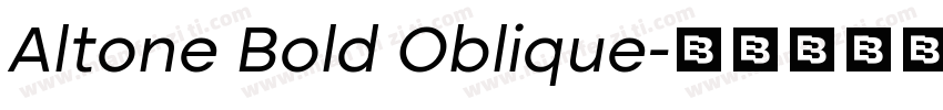 Altone Bold Oblique字体转换
